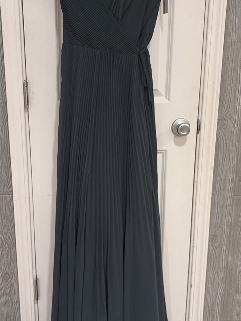 Jenny Yoo Charcoal Gray Pleated Dress - Picture 5 of 5